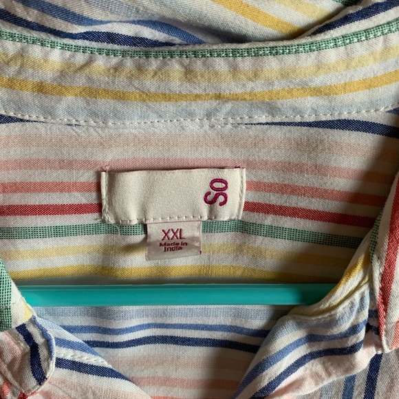 Rainbow Striped Loose-Fit Shirt - Picture 2 of 3